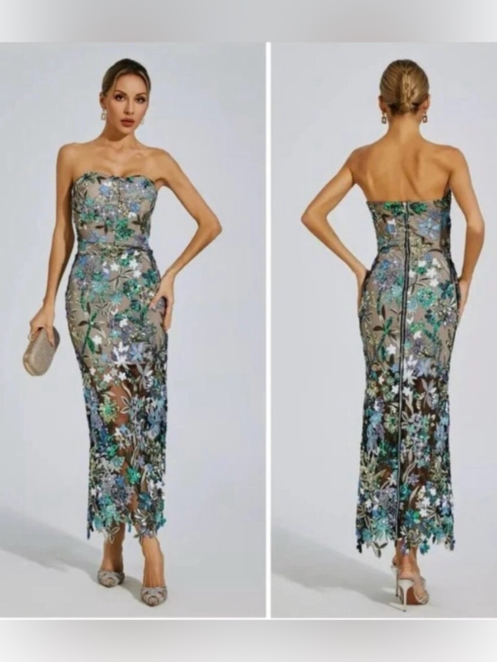 Catchall Maxi dress embroidered lace. Medium NWT
